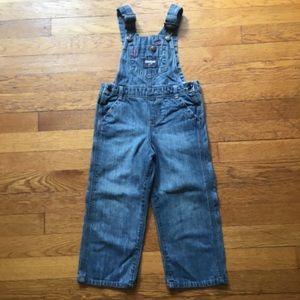 Med Blue OshKosh Denim Overalls w/ Pink Thread